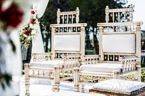 Sankheda Wedding Mandap White Chairs