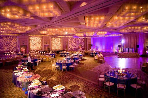 Reception Lighting - Wall Patterns, Led Up lighting, Dance Floor Wash, Stage Wash