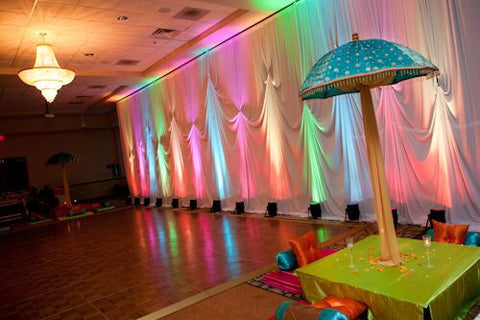 Sangeet Draping, Lighting, and Furniture
