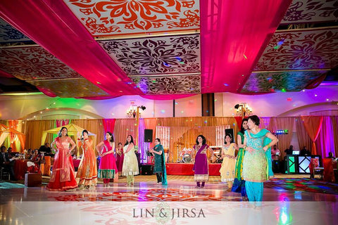 Sangeet Decor - Custom White Dance Floor with Decal Image